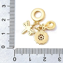 Messing mikro pflastern kubik zirkonia europäisch baumeln charme&nbsp;KK-Z150-06G-01