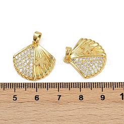 Pendentifs avec zircon cubiques à micro-pavés en laiton&nbsp;KK-C093-07G