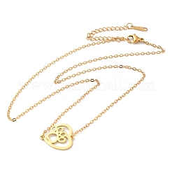 Collane con ciondolo in acciaio inossidabile 304 con catene a cavo&nbsp;NJEW-P283-02G