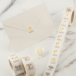 6 Rolle 6 Stil 1 Zoll Dankeschön selbstklebende Kraftpapier-Aufkleber&nbsp;DIY-LS0003-38