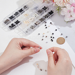 600 Stück 24 Stile natürliche und synthetische gemischte Edelsteinperlen-Sets&nbsp;G-PH0003-15