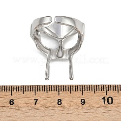 Anelli polsini aperti in acciaio inossidabile 304 per donna&nbsp;RJEW-K303-07P