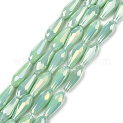 Chapelets de perles en verre opaque électrolytique&nbsp;EGLA-L015-FR-B-01