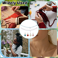 6 pièces coeur larme bricolage outils de tricot ensembles&nbsp;HJEW-AB00714