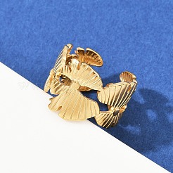 Bagues de manchette ouvertes réglables en acier inoxydable 304 pour femmes&nbsp;RJEW-K299-01G