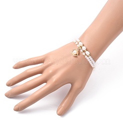 Verre à facettes perles bracelets extensibles&nbsp;BJEW-JB05488