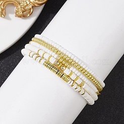 5 Stück 5-teiliges Stretch-Armband-Set aus Fimo-Scheiben&nbsp;BJEW-JB09685-01