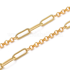 Colliers trombone et chaîne rolo en laiton&nbsp;NJEW-JN02916