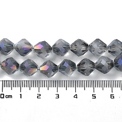 Galvanisieren transparente Glasperlen Stränge&nbsp;EGLA-I019-HR02