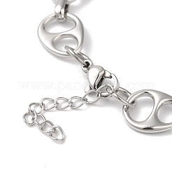 Anlaufgeschützte 304 Edelstahl-Armbänder mit hohlen Tropfengliedern für Damen&nbsp;BJEW-B092-07P