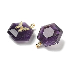 Natürliche Amethyst facettierte Anhänger&nbsp;G-P585-01G-06