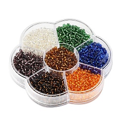 Perline rotonde in vetro a 7 colore&nbsp;SEED-YW0001-24B-02