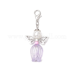 Decorazioni pendenti con perle di vetro angelo rotonde&nbsp;HJEW-JM03334