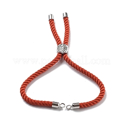 Bracelets en argent avec cordon de nylon torsadé&nbsp;DIY-B066-03P-27