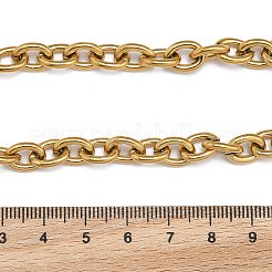 Bracciali a catena in acciaio inox 304 con placcatura sotto vuoto pvd&nbsp;BJEW-G618-04G