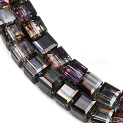 Chapelets de perles en verre électroplaqué&nbsp;EGLA-B011-07A-HP02