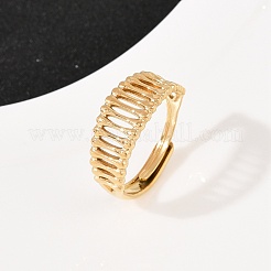 Anelli aperti con polsino in acciaio inossidabile 304 per donna&nbsp;LS-RJEW-H255-01G-09