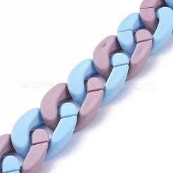 Catene di cordoli in acrilico verniciato a spruzzo opaco fatto a mano&nbsp;AJEW-JB00615-01