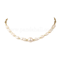 Colliers de perles baroques naturelles keshi en perles dégradées pour femmes&nbsp;NJEW-JN06489