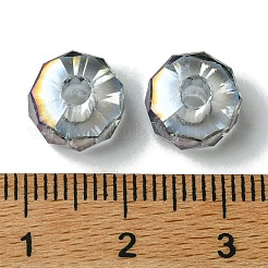 Perle di vetro placcato trasparente&nbsp;GLAA-K064-10A-FR01