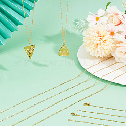 20 Stück klassisches schlichtes 304 Edelstahl-Halskettenset mit Flachkabelkette&nbsp;NJEW-SC0001-22