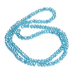 Chapelets de perles en verre électroplaqué&nbsp;GL-CBAA615-02H