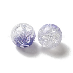 Perle acriliche craquelé verniciate a spruzzo in due tonalità&nbsp;OACR-G029-02F