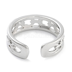 Anneaux de manchette ouverts en laiton plaqué en rack&nbsp;RJEW-Z059-08P