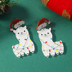 Süße Weihnachtsschafe Acryl Ohrstecker&nbsp;QW2169