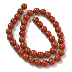 Grado de jaspe rojo natural de hebras de perlas&nbsp;X-G-P075-36-8mm