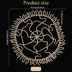 Stirnbänder aus legiertem Strass-Mesh&nbsp;OHAR-WH20007-05G-01