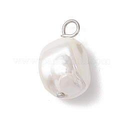 Galvanisierte Muschelperlen-Nuggets-Anhänger&nbsp;PALLOY-JF04641-02