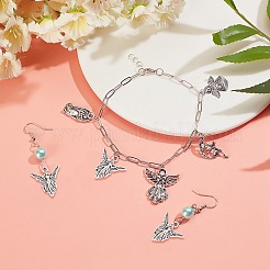 Tibetischer stil Aluminium Anhänger & Charms&nbsp;TIBEP-SC0001-61