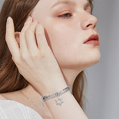 4 Stück 2 Stile Legierung mehrsträngige Armbänder für Frauen&nbsp;BJEW-SC0001-59