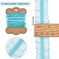 Ruban de dentelle élastique en organza chinlon&nbsp;EC-WH0013-12B
