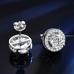 S925 Silber Moosachat runde Ohrstecker modisches luxuriöses Design&nbsp;DG8088