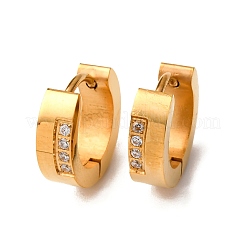Boucles d'oreilles créoles en acier inoxydable 304 avec zircone cubique&nbsp;EJEW-D331-11G