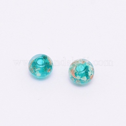 Perline murano con sabbia d'oro fatto a mano&nbsp;FOIL-CJC0001-01D