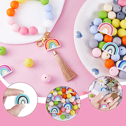 DIY Regenbogen-Schlüsselanhänger-Bastelset&nbsp;DIY-SC0022-46