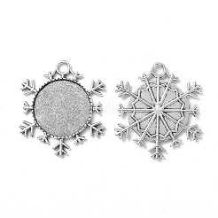 Weihnachten Ornamente Legierung Schneeflocke Anhänger Cabochon Fassungen&nbsp;LS-TIBEP-O006-29AS