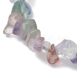 Braccialetti elastici con perline di fluorite naturale&nbsp;BJEW-JB11245-04
