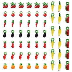 60pcs 10 Stil handgefertigte Bunte Malerei Anhänger&nbsp;LAMP-LS0001-01