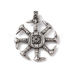 Pendentifs symbole runa eslavo kolovrat en acier inoxydable 304&nbsp;STAS-G267-02AS