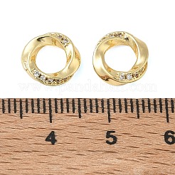 Messing Micro Pave klare Zirkonia europäische Perlen&nbsp;CU-CBAC675-10G