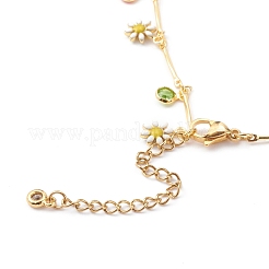 Cavigliere con charm in ottone smaltato&nbsp;AJEW-AN00395