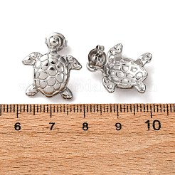 Orecchini a forma di tartaruga in acciaio inossidabile 304&nbsp;EJEW-Z135-02P-02