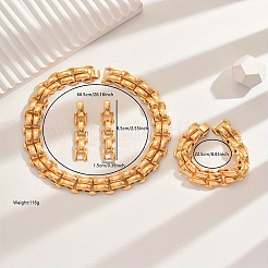 Vintage exotischen Stil Eisen Gliederkette Armbänder & Ohrringe & Halsketten Sets für Frauen&nbsp;CH8318