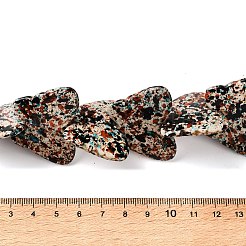 Fili di perline sintetiche turchesi stampate a spruzzo&nbsp;TURQ-P002-04A-02