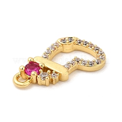 Placage en rack pendentifs en zircone cubique pavés de laiton&nbsp;KK-R150-10G-01