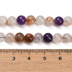 Brins de perles de quartz rutile en or noir naturel&nbsp;GG-CBAC678-A02-6mm